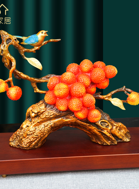 桃圆家居黄铜摆件新中式客厅