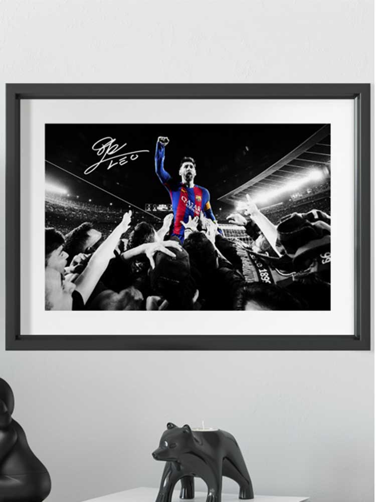 梅西7次金球满贯款纪念相框梅西大满贯照片墙巴萨球迷礼物礼品