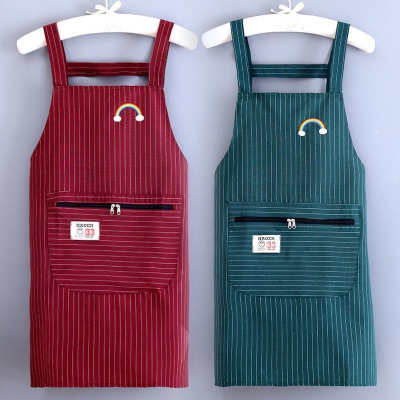 朦冕透气背带围裙家用防油污厨房做饭年轻漂亮上班干活耐脏工a38