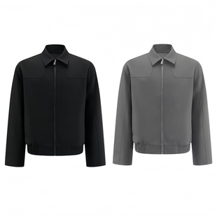 ANYWEAR TR外套 翻领夹克高级感vintage风休闲垂感立体通勤短款