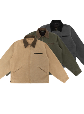 ANYWEAR 底特律工装夹克J97翻领美式复古帆布cleanfit外套