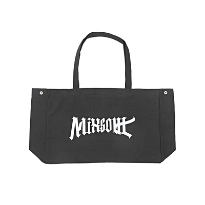 MIX SOUL高街潮牌超大容量帆布袋加大尺寸托特包单肩有拉链通勤