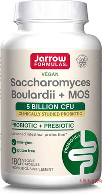 Jarrow Formulas Saccharomyces Boulardii + MOS 布拉酵母菌