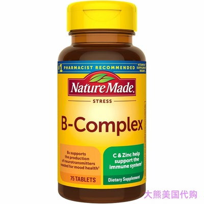 Nature Made Stress B Complex with Victamin C & Zinc Tablets