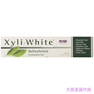NOW Solutions, Xyliwhite Toothpaste Gel, Refreshmint 木糖