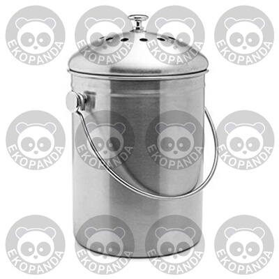 EPICA Stainless Steel Compost Bin 1.3 Gallon with Charcoal