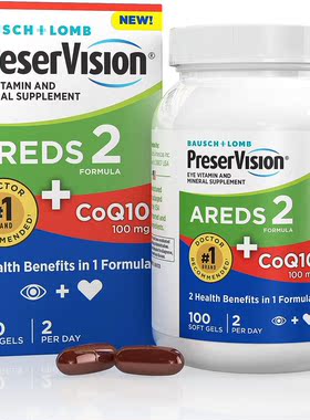 Bausch + Lomb PreserVision AREDS 2 Eye Vitamins with CoQ10