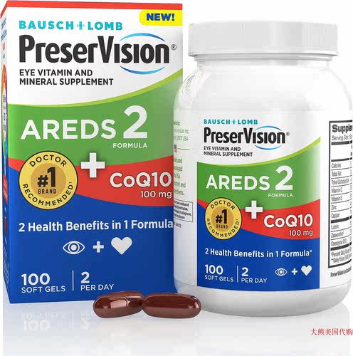 Bausch + Lomb PreserVision AREDS 2 Eye Vitamins with CoQ10