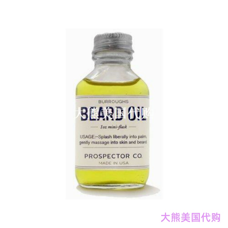 Prospector Co. Beard Oil 1oz Mini Flask by Burroughs