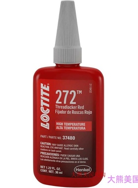 Loctite 492143 272 Red High Temperature Threadlocker Bottle