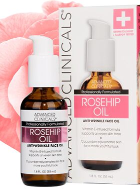 Advanced Clinicals Rosehip Anti-Wrinkle Face Oil, 53 ml