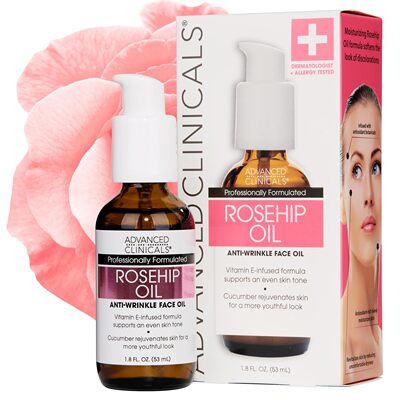 Advanced Clinicals Rosehip Anti-Wrinkle Face Oil, 53 ml