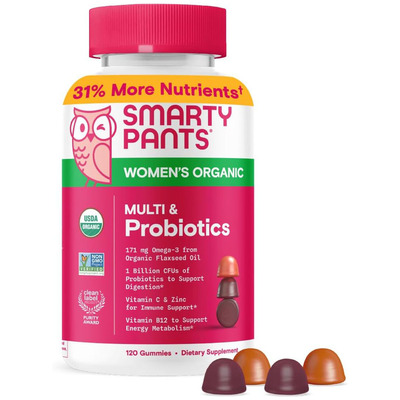 SmartyPants Women's Multivitamin & Probiotics, 120 Gummies