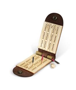 Travel Cribbage Board Game 玩纸牌戏时用来插木钉的记分板