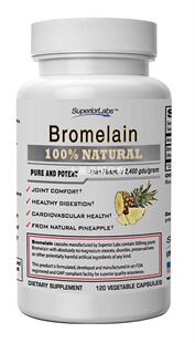 Bromelain by Superior Labs, 2400gdu/gram. 500mg, 120 V-Caps