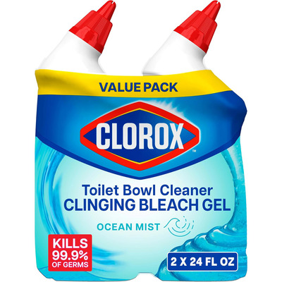 CLOROX Toilet Bowl Cleaner Clinging Bleach Gel, Ocean Mist