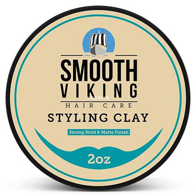 Hair Styling Clay for Men by Smooth Viking, 2 OZ 发泥 发蜡