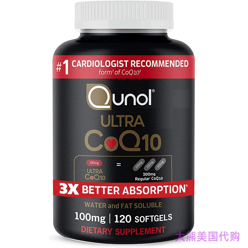 Qunol Ultra CoQ10, 3X Better Absorption, Water & Fat Soluble