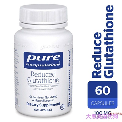 Pure Encapsulations Reduced Glutathione, 60 Capsules