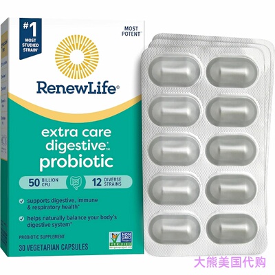 Renew Life Extra Care Digestive Probiotic Capsules