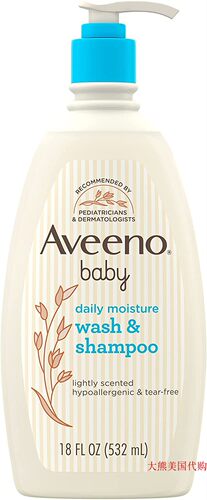Aveeno Baby Wash & Shampoo For Hair & Body, Tear-Free, 18 Oz