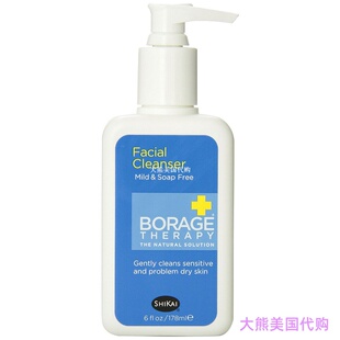 Shikai Borage Dry Skin Therapy Facial Cleanser, 6 oz