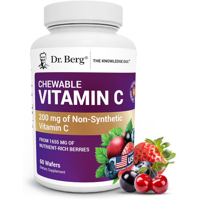 Dr. Berg Chewable Vitamin C Complex, 60 Wafers