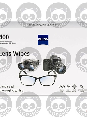 Zeiss Pre-Moistened Lens Cleaning Wipes, 400-Count