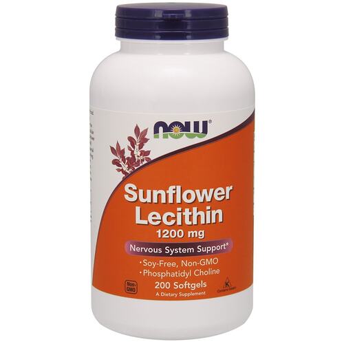 Now Foods Sunflower Lecithin Non GMO, 1200mg 卵磷脂