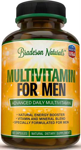 Multivitamin for Men with mineral by Bradeson Naturals