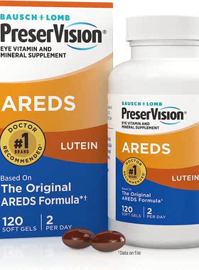 Bausch + Lomb PreserVision AREDS Lutein Eye Vitamin Mineral