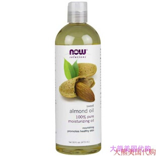 NOW solutions Sweet Almond Oil, Moisturizing Oil, 16 ounce