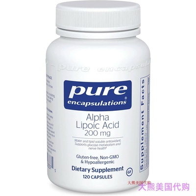 Pure Encapsulations Alpha Lipoic Acid 200 mg, 120 Capsules