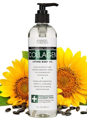 Advanced Clinicals Collagen Lifting Body Oil, 355ml