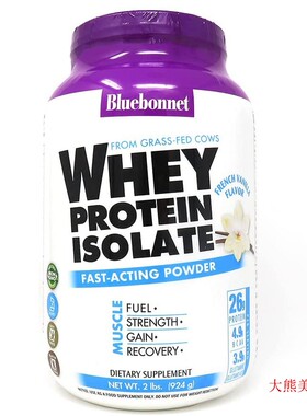 Bluebonnet Nutrition Whey Protein Isolate Powder, 2 Pound