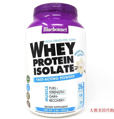 Bluebonnet Nutrition Whey Protein Isolate Powder, 2 Pound