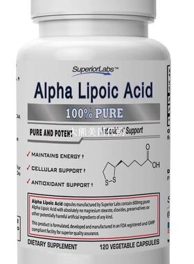 Superior Labs Alpha Lipoic Acid, 600mg, 120capsules α硫辛酸