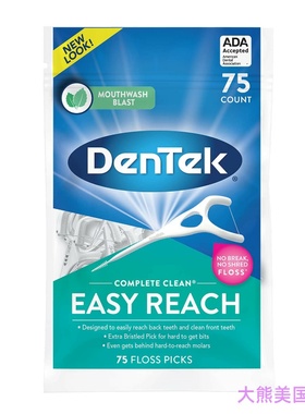 DenTek Complete Clean Easy Reach Floss Picks, 75 Count