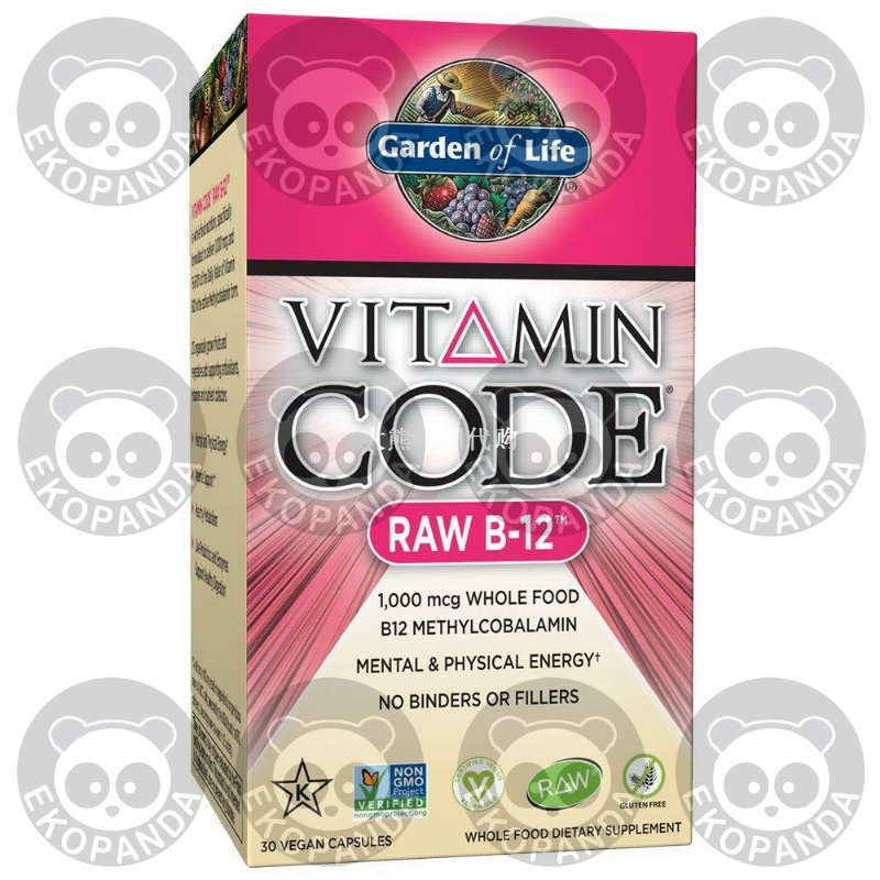 Garden of Life Vitamin Code Raw B12, 1000 mcg, 30 Capsules