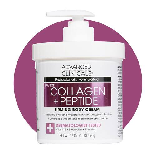 Advanced Clinicals Collagen Peptides Firming Body Crean 454g