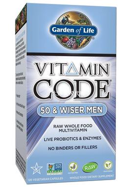 Garden of Life Vitamin Code 50 & Wiser Men's Raw Whole Food
