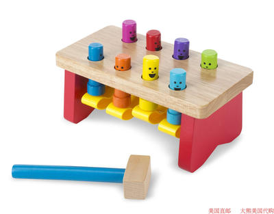 Melissa & Doug Deluxe Pounding Bench Wooden Toy 敲打玩具