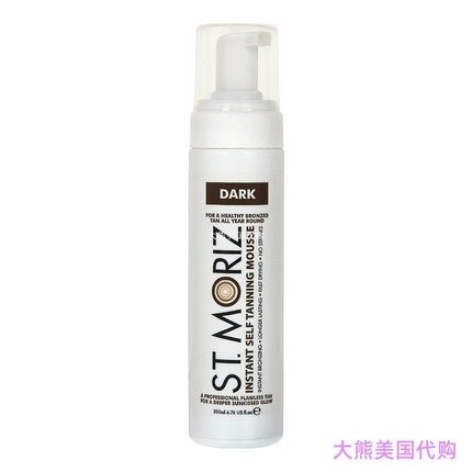 St Moriz Instant Self Tanning Mousse, 200ml, Dark Mousse