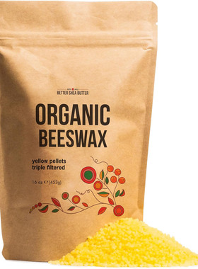 Certified Organic Beeswax Pellets by Better Shea Butter 1lb