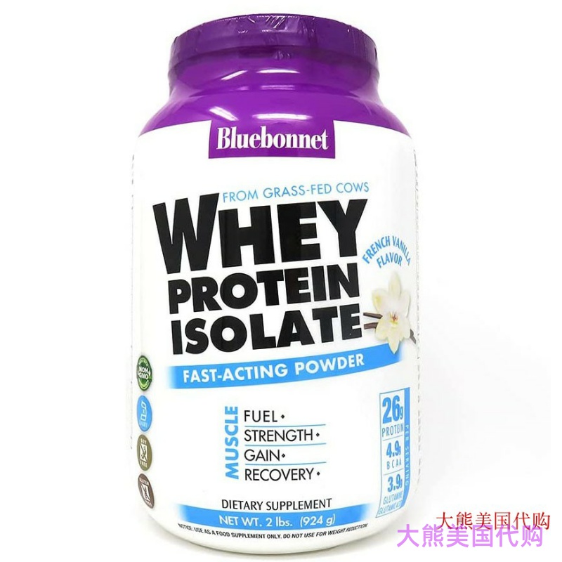 Bluebonnet Nutrition Whey Protein Isolate Powder, 2 Pound