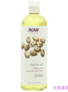 NOW Solutions Castor Oil,  Pure, 16 ounce 蓖麻油