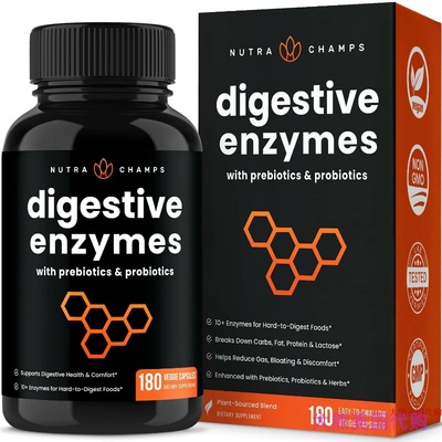 NutraChamps Digestive Enzymes with Prebiotics & Probiotics