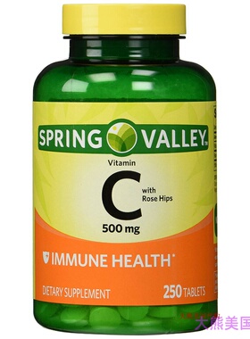 Spring Valley - Vitamin C with Rose Hips 500 mg, 250 Tablets
