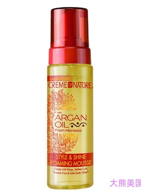 Creme of Nature Argan Oil Style and Shine Foaming Mousse 7oz