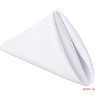 Gee Di Moda White Solid Washable Polyester Dinner Napkin